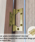 4 Pack 3.5 Inch Door Hinge Pins For Interior Wood Doors Replacement Hinges With Round Corner Design installed on door