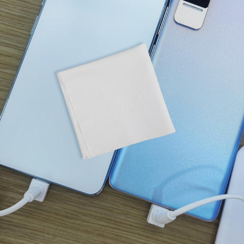 Straight Up Spotless With This Reusable Eyeglass Cleaning Cloth Nano Dust Free Microfiber Wiper For Glasses Computer Screens Laptops And Optical Gear on two smartphones.