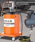 Pro Grade High Pressure Pneumatic Grease Pump With Aluminum Gun And 19 Inch Hose For Construction Machinery visible.