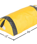Heavy Duty Vinyl Dock Draft Blocker 24x12x9 inch bright yellow seal with rugged grommets for weather protection.