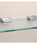 Zinc Alloy Cabinet Shelf Clips 16 Pack Glass Clamp Holders and Wood Shelf Support Brackets on mounted glass shelf