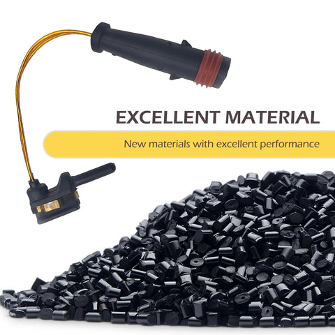 Zeathery 4-piece brake pad wear sensor kit with wiring and black sensor housing