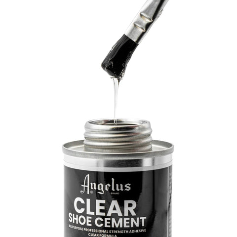 Go To Clear Shoe Glue For Leather Vinyl Rubber Fabric 4 Oz Professional Strength Quick Dry Waterproof Bond With Brush Dries Clear