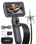 6.6 Foot Articulating Borescope With 210 Degree Two Way Tilt 0.22 Inch Slim Probe showcasing engine inspection on screen