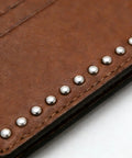Double Cap Leather Rivets Snap Fasteners Kit Silver 100 Sets For Leather Crafting Handbags Belts And Bags With Easy Hand Install No Tool Required Decorative Metal Snaps on brown leather