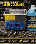 Badass Ultrasonic Cleaner And Degreaser Concentrate Knocks Out Grease Carbon Makes Eight Gallons For Carburetors Fuel Injectors Engine Parts Water Based Formula 128 Oz with ultrasonic cleaner and engine parts.