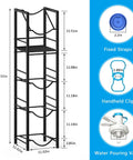 2 In 1 Five Gallon Water Jug Holder With Five Tier Stand And One Dispenser Valve, steel frame dimensions and features