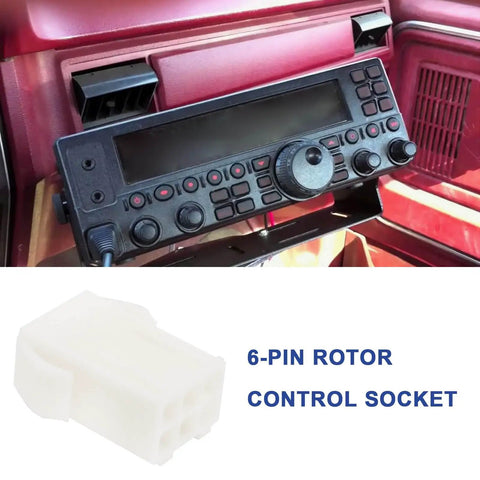 Six Pin Rotator Control Socket With Terminals For Yaesu Radios Plug And Play Replacement Compatible With G 450A in vehicle setup
