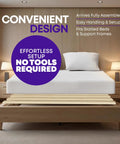 Top Notch Wood Queen Bed Slats Deliver No Hassle Mattress Support Without Adding Extra Height With Smart Fabric Sleeve to keep slats zipped.