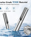 Marine Grade T316 material for One Eighth Inch Invisible Cable Railing Kit Terminal Toggle Anchor Angle For Stainless Steel Cable Railing Systems T316 Adjustable Cable Railing Hardware Invisible Tensioner For Metal Railing Corner Post And Wall Post