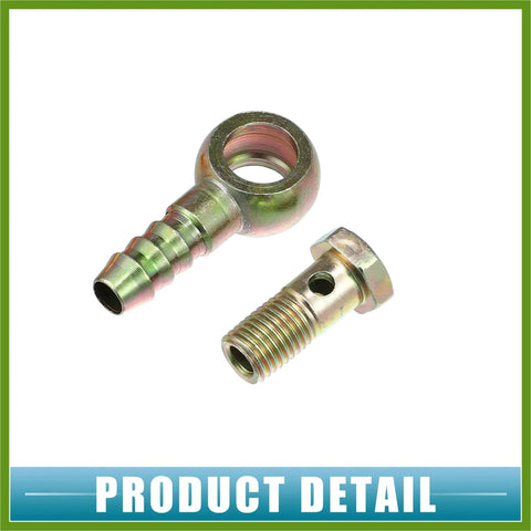 Banjo Bolt Kit M12x1.5 10mm Hose Barb Fittings With Copper Washers For Brake Lines Easy Install Upgrade For Motorcycle And Car