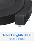 2 Pack Air Conditioner Foam Tape With Heavy Duty Adhesive to Weather Strip Window AC Units and Plug Drafts Instantly; 13 Ft long, 1 Inch thick