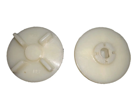 Motor Coupler Replacement For Eco Twin Eco Plus Chef Pro Plus Eco Chef And Blue Leaf Mixers Easy Install No Fuss Plug And Play Ready Durable White Gear Part That Keeps Your Mixer Running Smooth, white plastic coupler front and back