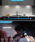 Wireless Under Cabinet Lights With 48 LED Motion Sensor And Remote Control Rechargeable Stick On Magnetic Night Lights in kitchen