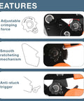 Amazon iCrimp SN-01BM ratchet crimper with adjustable crimp force, smooth ratcheting mechanism, and anti-stuck trigger.