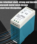 24V DC DIN Rail Power Supply 60W Dual Output MDR Switching Converter 24V 2.5A 100-240VAC Input 50 60Hz Rail Mounted
