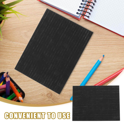 Heavy Duty High Purity Graphite Pad Plate 200 By 150 By 2.5 Mm on desk with pencils