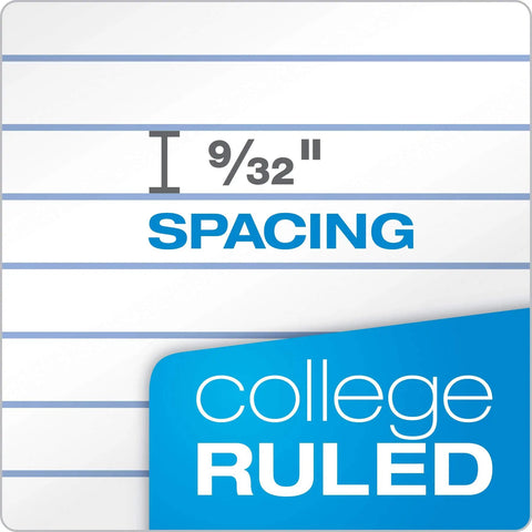 Image showing college ruled paper with 9/32" spacing labeled as "college ruled" for Campus Ready Composition Notebooks For School And Homework Black Marble Covers College Ruled Paper 100 Lined Sheets Each 12 Pack Built Tough Writing Pads Study Grind Essential.