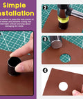 Step-by-step guide using All-In-One 55-Piece Hollow Punch Cutter Tool Kit With Cutting Pad, Hammer, Craft Knife And Case For Leather