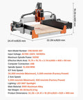 Slick Badass Desktop CNC Router Machine With 500W Spindle And Dual Linear Rails For Precision Wood And Acrylic Carving Projects in aluminum.