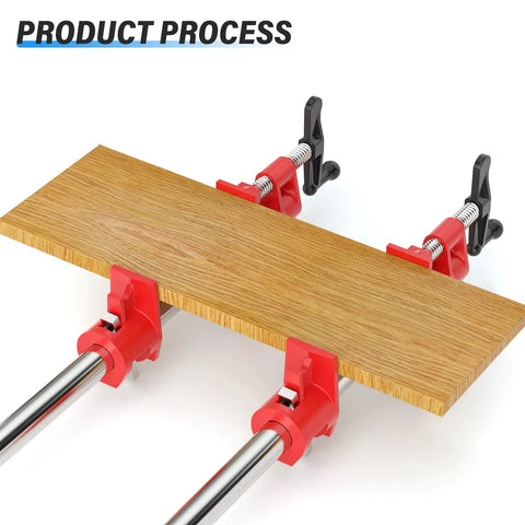 Heavy Duty Three Quarter Inch Pipe Clamp Set Two Pack With Quick Release Cast Iron Jaws For Woodworking Projects In The Shop Construction And Home Improvement Tasks Workhorse Performance clamping board