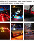 Round Three Quarter Inch LED Clearance Light Go To Universal 12V Front Rear Side Marker for Truck Car Bus Trailer Van Caravan Boat Waterproof Red and Amber Lighting with 3 LED Lens SAE P2 PC DOT Approved installed on vehicles
