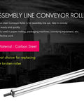 Carbon Steel Conveyor Roller 25mm x 300mm For Assembly Line Use Silver Heavy Duty Industrial Roller With 7mm Axle 330mm Overall Length For Smooth Material Handling, silver conveyor roller
