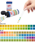 Easy Read pH Test Strips For Urine, Saliva, And Water 0 To 14 Universal Plastic Strips for testing with color chart