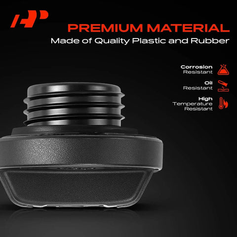 Close-up of Engine Oil Filler Cap For Honda Accord Civic CRV Ridgeline Pilot Odyssey Passport Element Fit And Acura TSX TL RSX RLX RDX MDX ILX From 2003 To 2019 Models Easy Install, made of quality plastic and rubber.