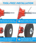 1/2 Inch Fixed Bore Shaft Arbor Extension For Bench Grinders Cuts The Jiggle For Good Steel Buffer Conversion Adapter For Grinding Wheels Delivers A Clean Spin Without Any Shake installation steps image.