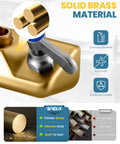 iVIGA Commercial Hand Sink Faucet: 4" Swivel Spout 4'' Center Wall Mount Utility Faucet showcasing solid brass construction and ergonomic lever.