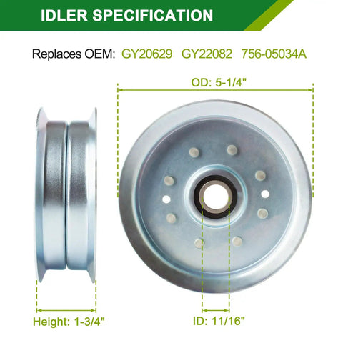 42 Inch Mower Deck Rebuild Kit For D100 D105 D110 D130 And LA Series Tractors Idler Pulley Specifications