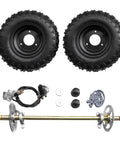 Go Kart Axle Kit 6 Inch Ready To Roll With 740mm Rear Axle, Two Wheels, Brake Assembly, T8F Chain, Sprocket And Master Caliper