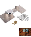 Hidden Shackle Van Door Lock System With Built Tough Heavy Duty Steel Padlock And Hasp Set for cargo vans, bolts, and keys shown