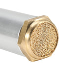 Close-up of Ultra Compact 130Mm Flexible Tube Fan With Killer Magnetic Mount, showcasing the gold filter tip for industrial cooling.