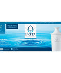 Brita standard pitcher water filter box, blue packaging, six filters included.