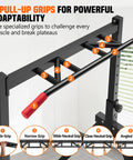 Foldable Power Tower For Pull Ups Dips And Push Ups showing 5 pull-up grips design for adaptability