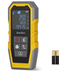 Dead On Accuracy 328 Foot Range Laser Distance Meter For Room Tracking And Volume Calculations Speedy Backlit Display Rugged design with clear LCD.