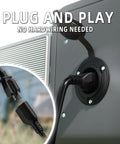 Shore Power Inlet Plug With Waterproof Cover For RV And Cargo Trailer 15 Amp 125 Volt NEMA 5 15P To 5 15R Outlet Box Installed