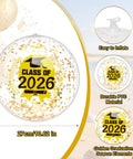Class Of 2026 Graduation Beach Balls Set 11 Inch Inflatable Party Balls With Glitter Gold And Black Markers For Senior Celebrations Poolside Beach Decor And Gift Favors 10 Pack