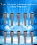 Huge 10pc Magnetic Socket Nut Driver Drill Adapter Set with Powerful Magnets and Alloy Hex Shank For All Your Heavy Duty Screwdriver Bit Kit Needs and Tough Electric Projects Today, 8mm