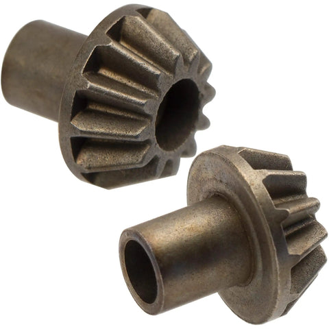 Close-up of metal 44T differential gear reduction and 27T pinion gear for WLtoys 144001 124017 124018 124019 1/14 RC cars heavy duty upgrade