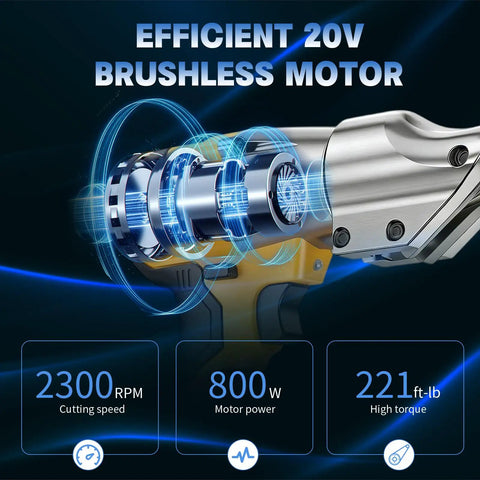 Cordless Metal Shears For 20V Max Power With 360 Degree Pivoting Head And Built In LED Light with efficient brushless motor