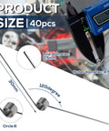 40-pc set of tiny stainless steel torsion springs; 0.5 mm wire, 4.5 mm outer diameter, 120° deflection