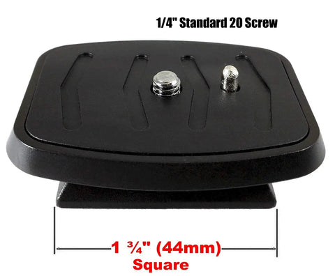 44mm Quick Release Tripod Plate Mount Adapter For Cameras And Video Gear Universal 1 3 4 Inch Square Base Fits Most Tripod Heads