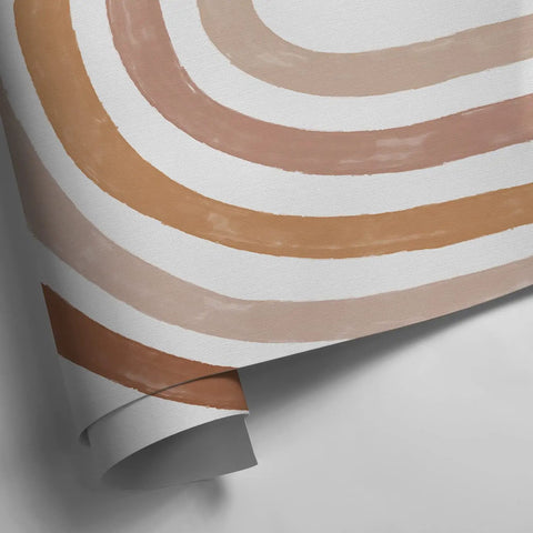 Close-up of Fabric Rainbow Wall Mural Decals Peel And Stick Kid Friendly Playroom And Nursery Decor 94.49 By 78.74 Inches