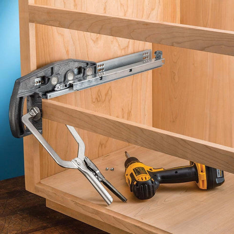 Blum Tandem Undermount Drawer Slide Jig For Quick, Precise Cabinet Installations With Earth Magnets And Foamed Nylon Body used in cabinet assembly