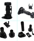 Beefed-Up Black Cabinet Leveler Legs Set 12 Pack Each Leg Supports 330 Lb Adjustable From 3 7/8 In To 5 3/8 In Components View