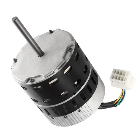 Heavy Duty 1/2 Hp X13 Ecm Furnace Blower Motor Replaces 6205e At 1050 Rpm showing top view with mounting holes and electrical connector.