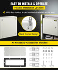 Installation guide for NEMA 4X Steel Enclosure For Electrical Gear, 16 by 16 by 6 inches, IP66 outdoor indoor junction box with mounting plate